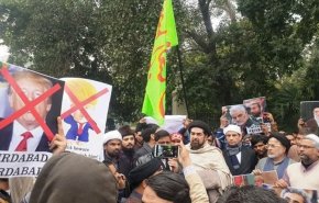 تظاهرات مسلمانان هند در اعتراض به ترور سردار سلیمانی + فیلم