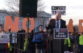 تظاهرات ضد جنگ با ایران در نیویورک، واشنگتن و سئول/سخنرانی ترامپ مختل شد