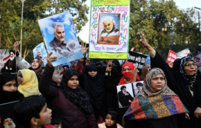  هندی‌ها هم در اعتراض به ترور سردار سلیمانی تظاهرات کردند + عکس