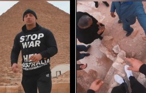 اعتقال روسي تسلق الأهرامات في مصر (فيديو)
