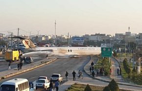 ویدیو جدید از خروج هواپیمای شرکت هواپیمایی کاسپین از باند فرودگاه در ماهشهر 
