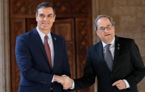 دیدار نخست‌وزیر اسپانیا و رئیس منطقه جدایی‌طلب «کاتالونیا»