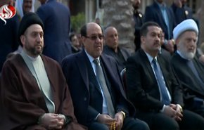 شاهد: كبار الشخصيات العراقية تحتفل في السفارة الايرانية ببغداد