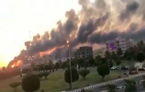 وقوع دو انفجار مهیب درپی حملات موشکی درشهر ینبع عربستان + فیلم