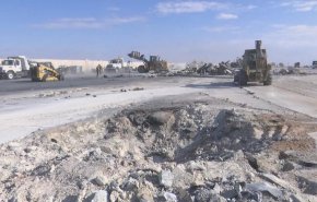 بالفيديو..لحظة سقوط الصواريخ على قاعدة التاجي