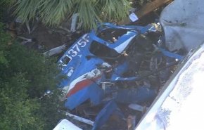 سقوط بالگرد پلیس آمریکا در «هیوستون» و مرگ کمک خلبان پرواز
