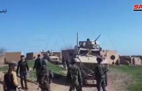  مردم و ارتش سوریه راه کاروان نظامی آمریکا را سد کردند + فیلم
