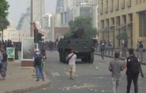نیروهای ضد شورش لبنان برای جلوگیری از درگیری ها وارد عمل شدند + ویدئو