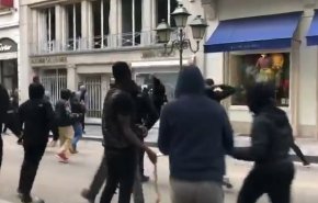 فیلم.. غارت مغازه‌ها در بروکسل پس از تظاهرات ضد نژادپرستی
