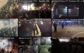 تصاویری از خشونت پلیس آمریکا در سرکوب اعتراضات سراسری در سیاتل و پورتلند
