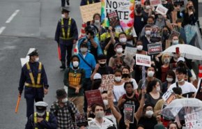 معترضان به قتل «جورج فلوید» در ژاپن هم به خیابان‌ها آمدند
