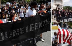 تصاویر جدید از اعتراضات ضد برده داری مردم آمریکا در شهر نیویورک