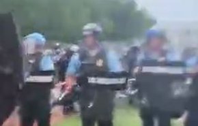  درگیری پلیس با معترضان در نزدیکی کاخ سفید + فیلم