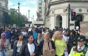 تظاهرات ضد سعودی در قلب لندن+فیلم