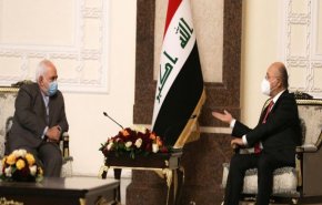 الرئاسة العراقية تكشف تفاصيل لقاء صالح وظريف