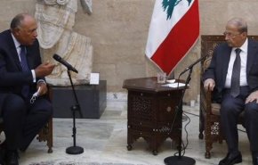 دیدار وزیر خارجه مصر با رئیس‌جمهور لبنان و تأکید بر حمایت از بیروت