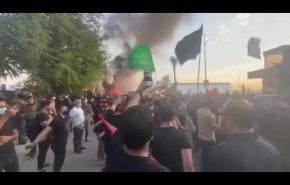 ویدئویی از عزاداری هیأت‌های حسینی مقابل دفتر شبکه دجله