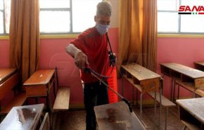 دير الزور تنظف وتعقم المدارس استعدادا لاستقبال العام الدراسي الجديد