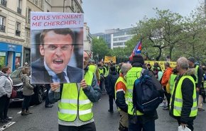معترضان «جلیقه‌ زرد‌» دوباره در پاریس تظاهرات کردند + فیلم 