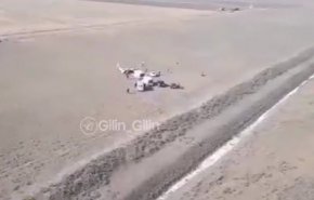  ویدئویی از هواپیمای سقوط کرده در اطراف فرودگاه آزادی نظرآباد کرج