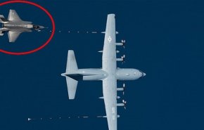 سقوط جنگنده «اف-۳۵» و هواپیمای سوخت‌گیری هرکولس در کالیفرنیا
