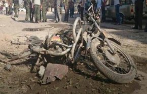 انفجار موتورسیکلت بمب گذاری شده در عفرین