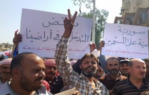 تظاهرات مردم «حسکه» سوریه برای اخراج اشغالگران آمریکایی