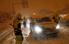 مصرع شخصين في إسبانيا بسبب العاصفة الثلجية 