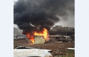 بالصور.. قتلى وجرحى بانفجار سيارة مفخخة بمدينة عفرين