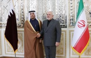 دیدار و گفتگوی ظریف با همتای قطری در تهران