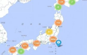 خريطة تفاعلية لتحديد مكان المزعجين في اليابان