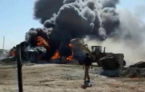 غارات مجهولة تضرب مصافي النفط السوري المسروق بريف حلب