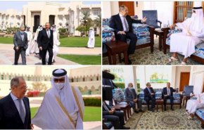لافروف يصل الدوحة ويجتمع مع أمير قطر ووزير خارجيتها