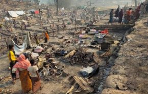 آتش‌سوزی در اردوگاه پناهجویان در بنگلادش هزاران نفر را بی‌خانمان کرد