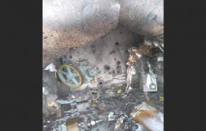 صور من آثار الهجوم على السفينة الاسرائيلية 