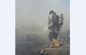 إخماد حريق كبير في مرآب مديرية الجمارك في حمص