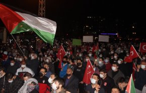 شاهد: تظاهرات حاشدة في تركيا نصرة للقدس وغزة