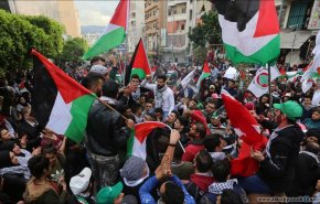 شاهد..آلاف التونسيين يتظاهرون تضامناً مع فلسطين