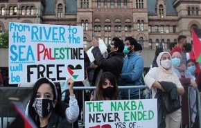 هزاران کانادایی علیه حملات رژیم صهیونیستی به فلسطینیان تظاهرات کردند
