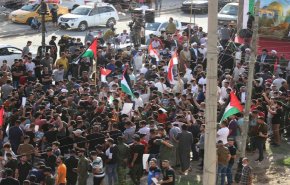 شاهد..  انطلاق تظاهرة في بغداد لمناصرة الشعب الفلسطيني