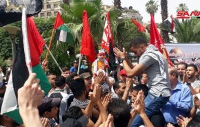 وقفة تضامنية مع الشعب الفلسطيني في ساحة عرنوس في دمشق