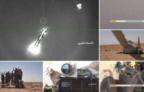 سرنگونی هواپیمای جاسوسی سعودی در آسمان جوف + فیلم