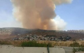 شاهد اندلاع حريق هائل بمستوطنة جنوب غرب القدس