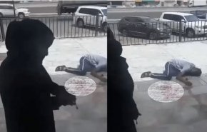 شاهد: سعودية تطعن رجلا وتتركه ينزف في الشارع