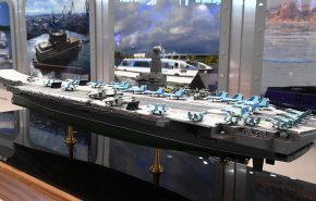 عرض مشروع حاملة الطائرات الروسية الجديدة في المعرض البحري