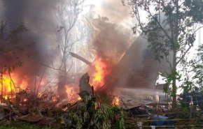 سقوط هواپیمای نظامی فیلیپین با 85 سرنشین + عکس