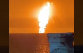 انفجار گاز در دریای خزر از زاویه دیگر + فیلم
