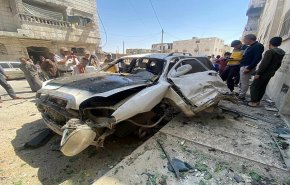 انفجار عبوة ناسفة بسيارة في مدينة الباب شرق حلب بسوريا