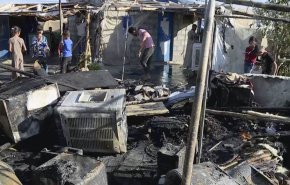 وفاة طفلة في حريق مخيم للنازحين في السليمانية بالعراق