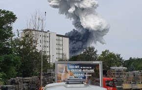 وقوع انفجار مهیب در کارخانه مواد شیمیایی در آلمان + فیلم و عکس